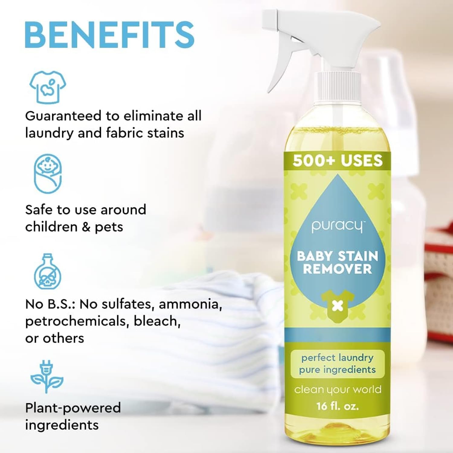 Puracy Stain Remover for Baby Clothes