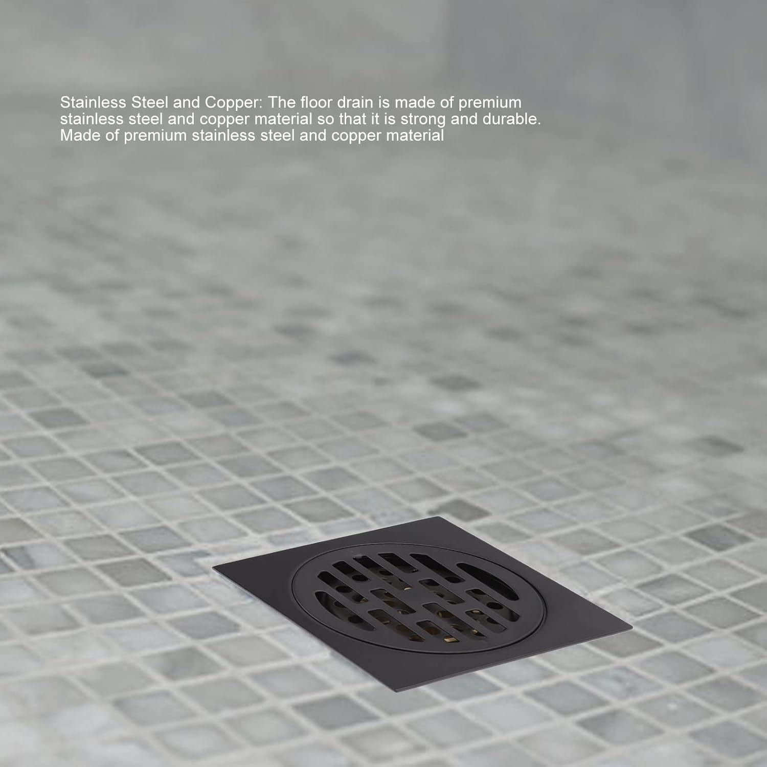 Antique Style Stainless Steel and Copper Drain Grate for Bath and Kitchen