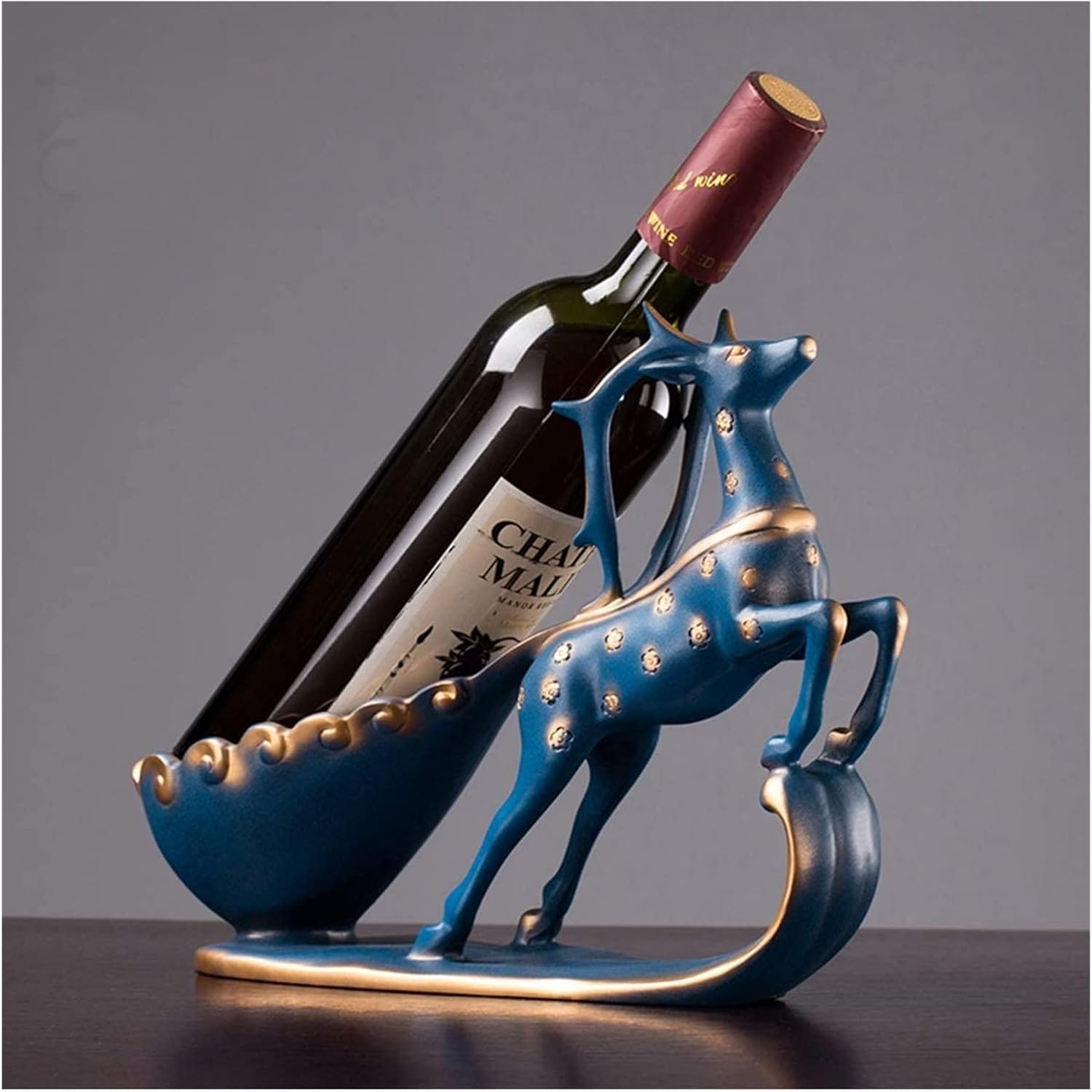 ALDEPO Painted Butterfly Wine Rack Resin Decor