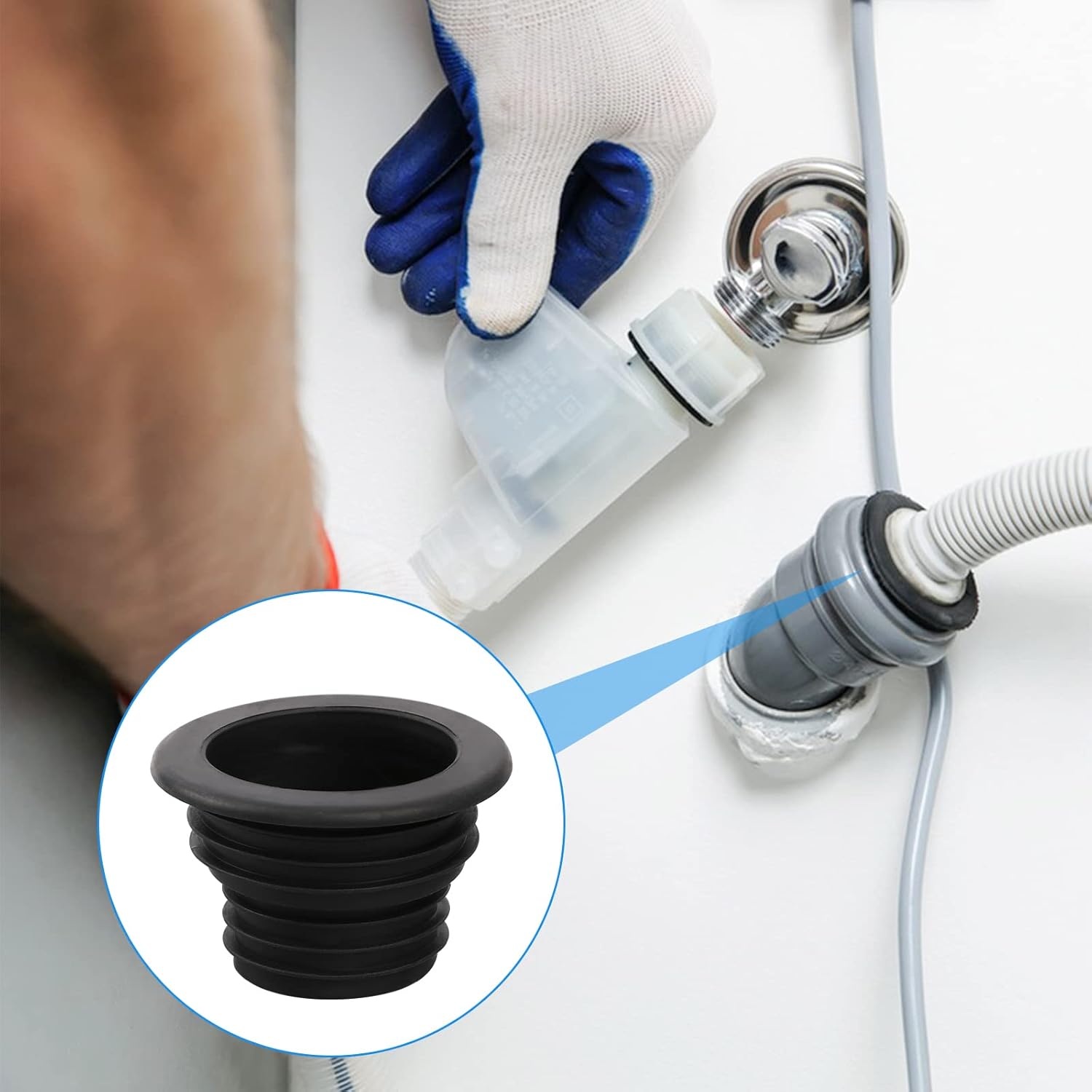 3Pcs Silicone Drain Plug for Universal Fit Drain Hose