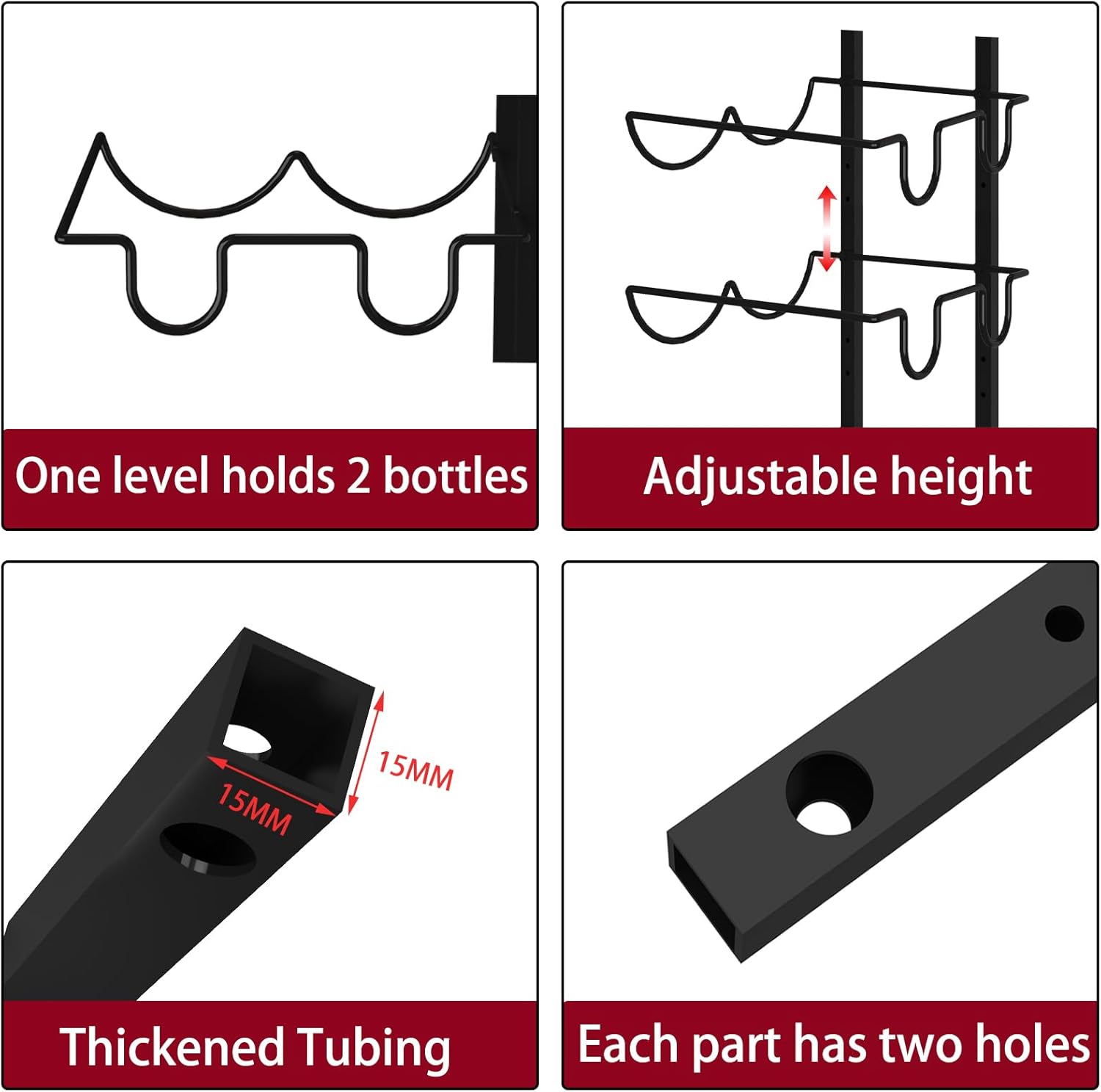 JKsmart 24 Bottle Wall Wine Rack with Arc Design