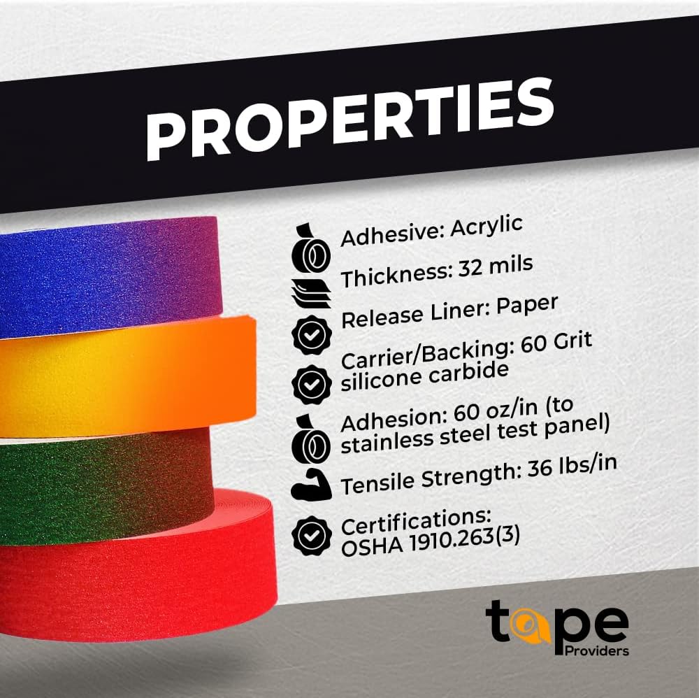 WOD ASTC32 Heavy Duty Anti Slip Tape - 3 in x 60 ft Yellow