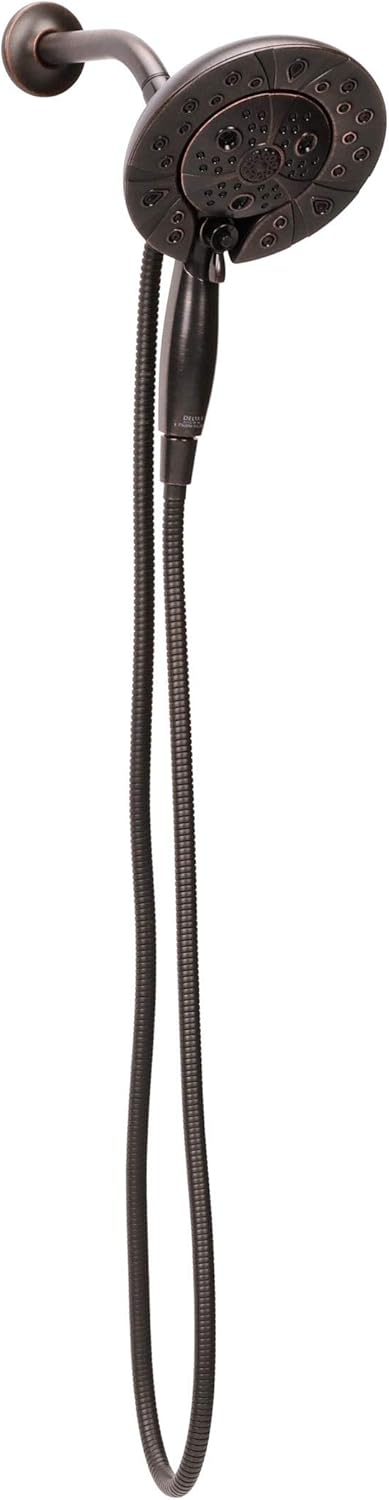 Delta H2Okinetic In2ition 5-Setting Handheld Shower Head with Hose Venetian Bronze