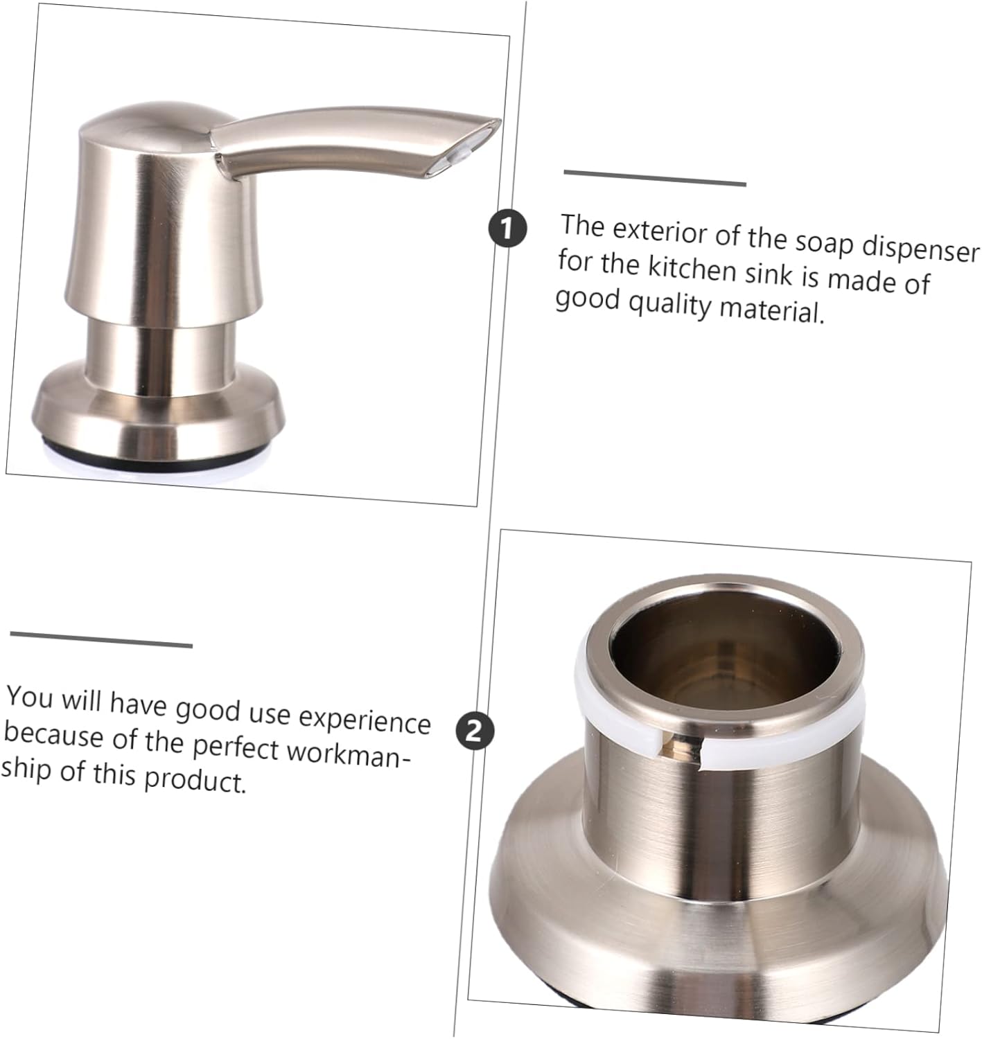 Mobestech Refillable Sink Soap Dispenser with Chrome Finish