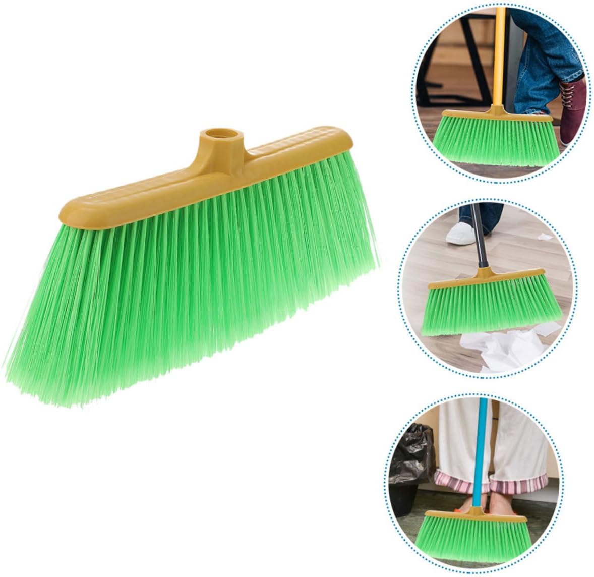 Minkissy 2pcs Durable Plastic Broom Head Replacement