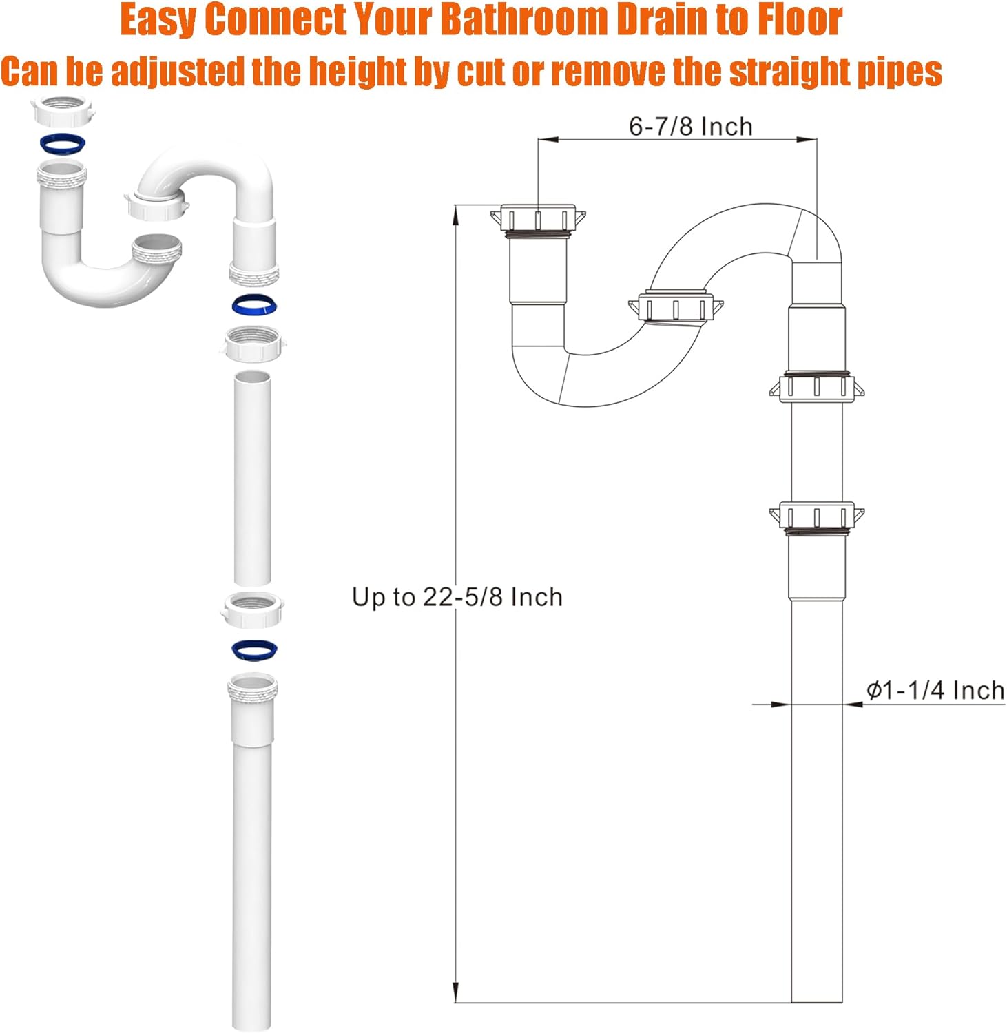 Variimage 1-14 Universal Sink Drain Repair Kit