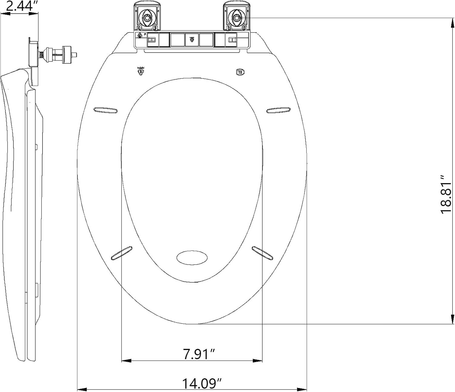 GarveeTech Elongated Toilet Seat with Slow Close and Stain-Resistant Cover