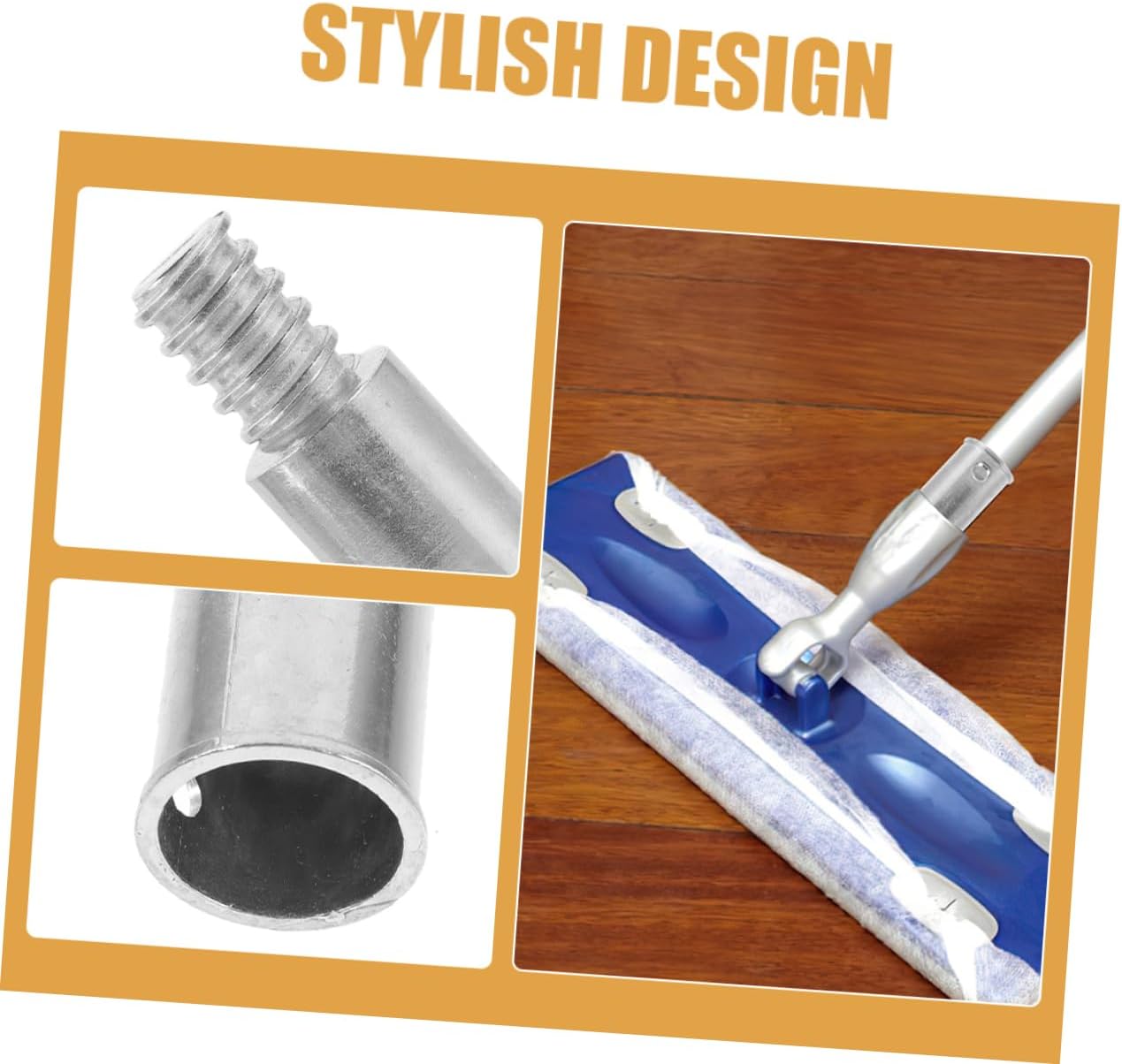 25mm Aluminum Alloy Broom Handle Adapter 2 Pcs