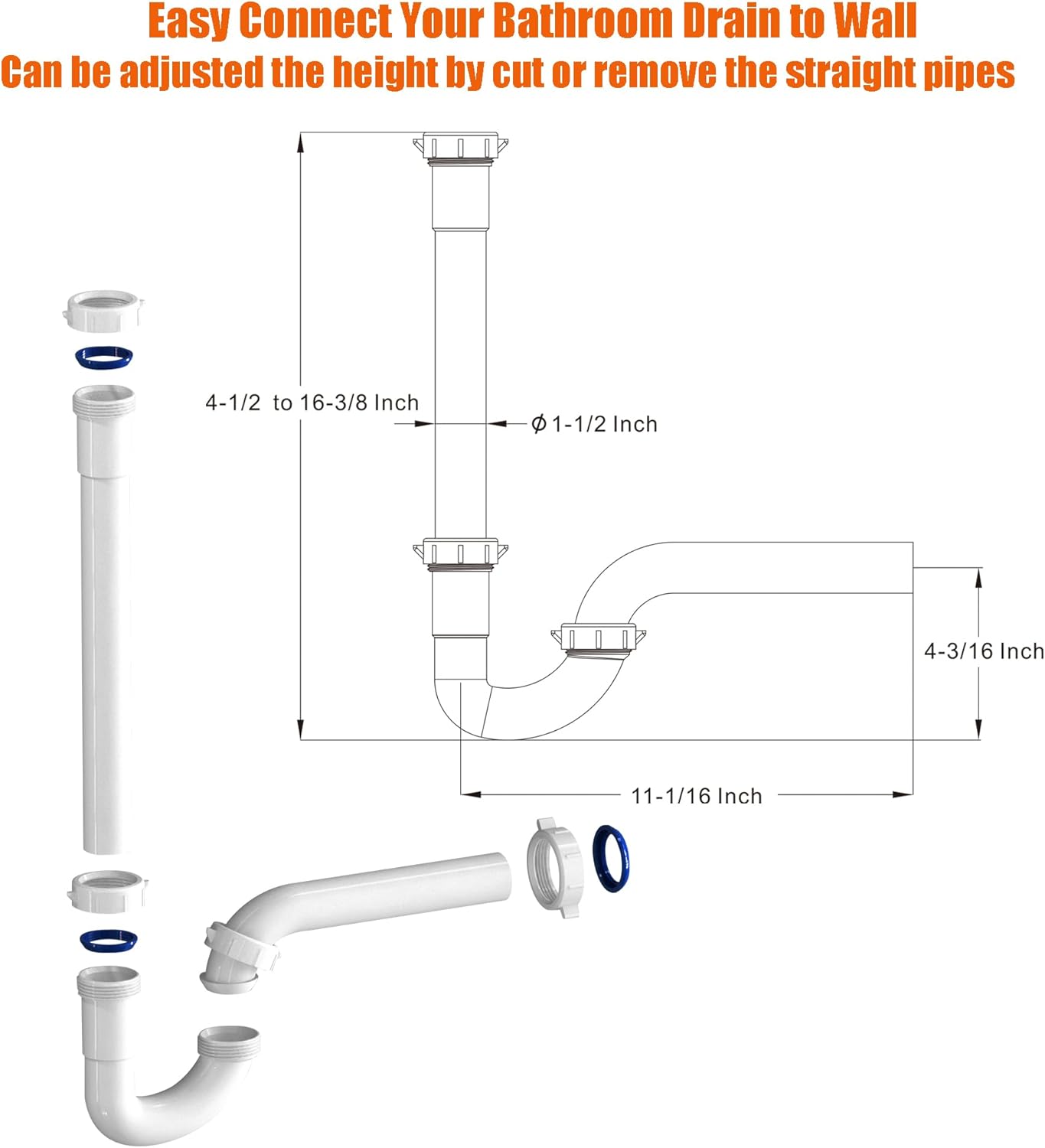 Variimage 1-14 Universal Sink Drain Repair Kit