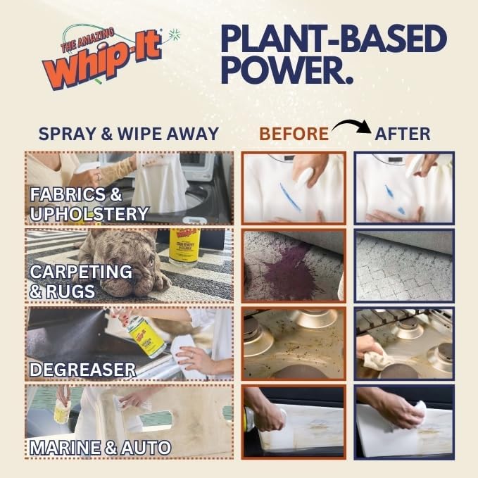 THE AMAZING WHIP-IT Multi Purpose Stain Remover 32 OZ 1