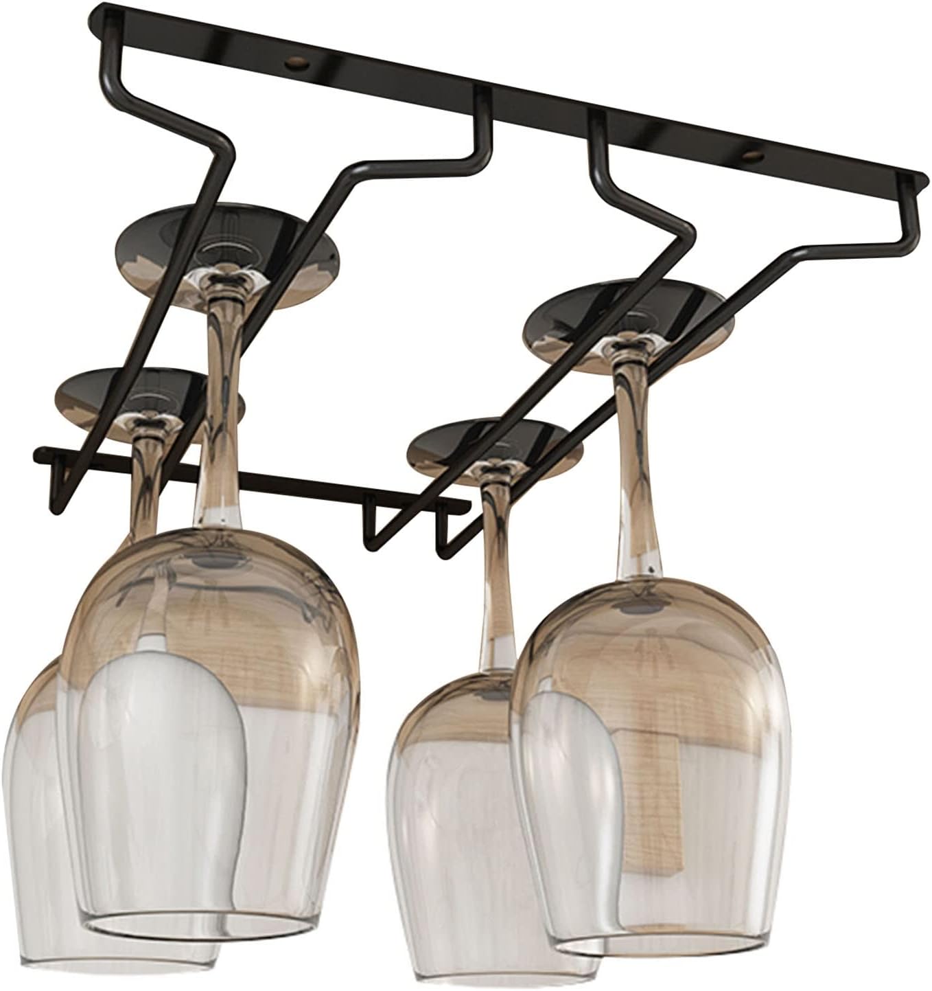V3VOGUE 2 Row Stemware Holder Wine Glass Hanger Rack