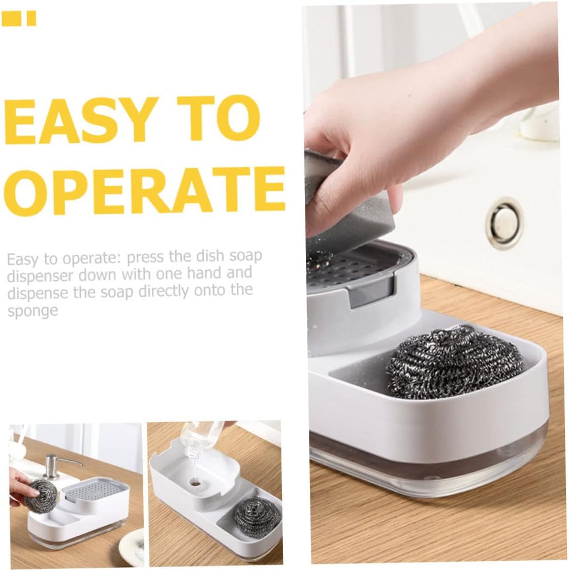 GLEAVI Large Capacity Soap Dispenser for Kitchen