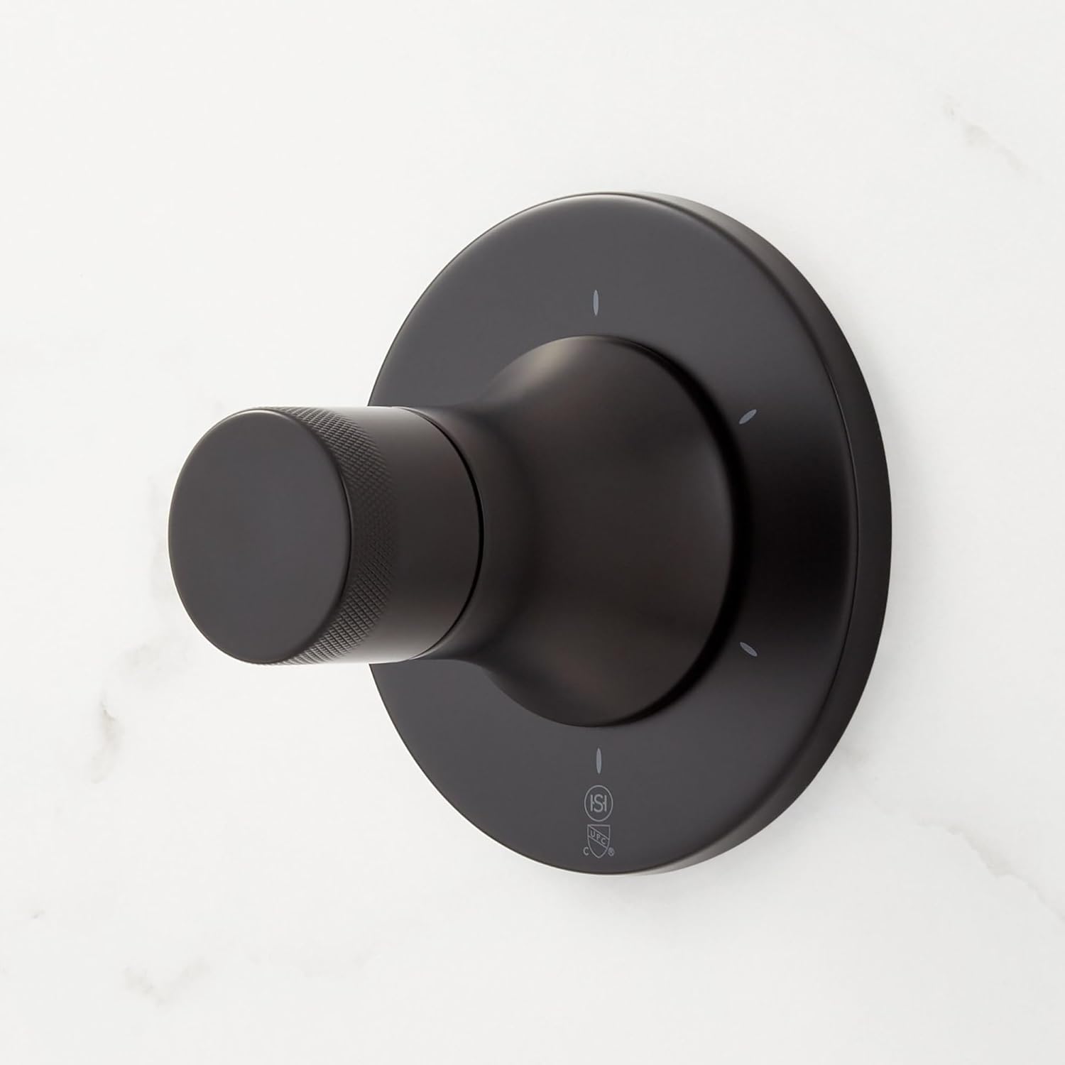 Signature Hardware Lentz 6 Function Knob Handle Diverter Trim - Matte Black