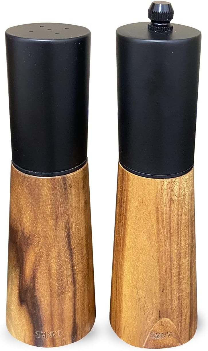 SMNVL Wood Salt and Pepper Grinder Set 2 Pack