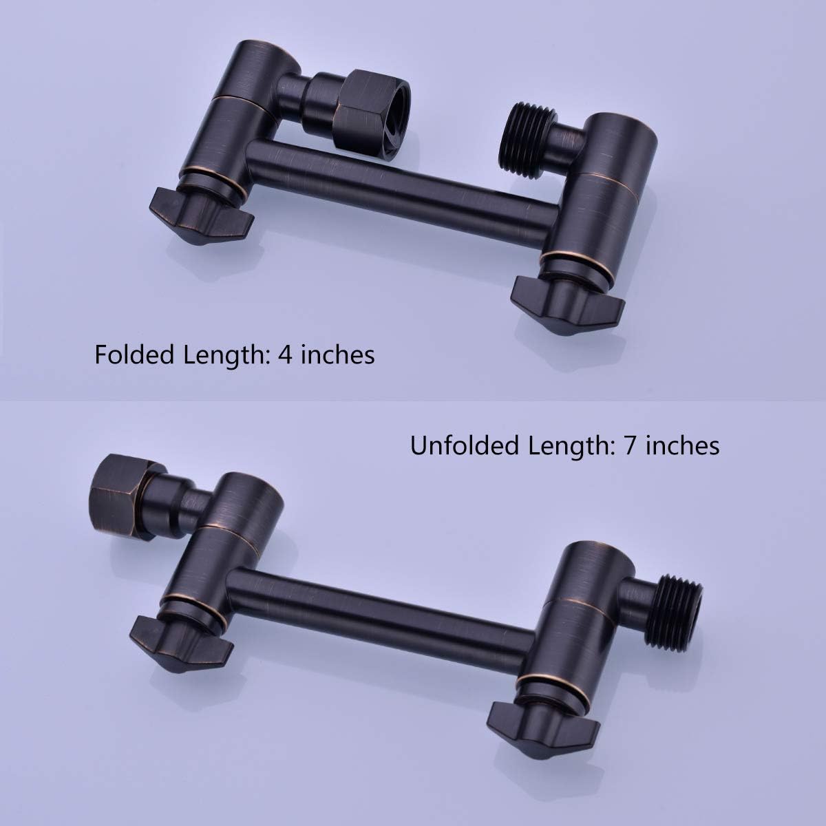 TRUSTMI Adjustable Shower Arm 4 Inch Brass Combo