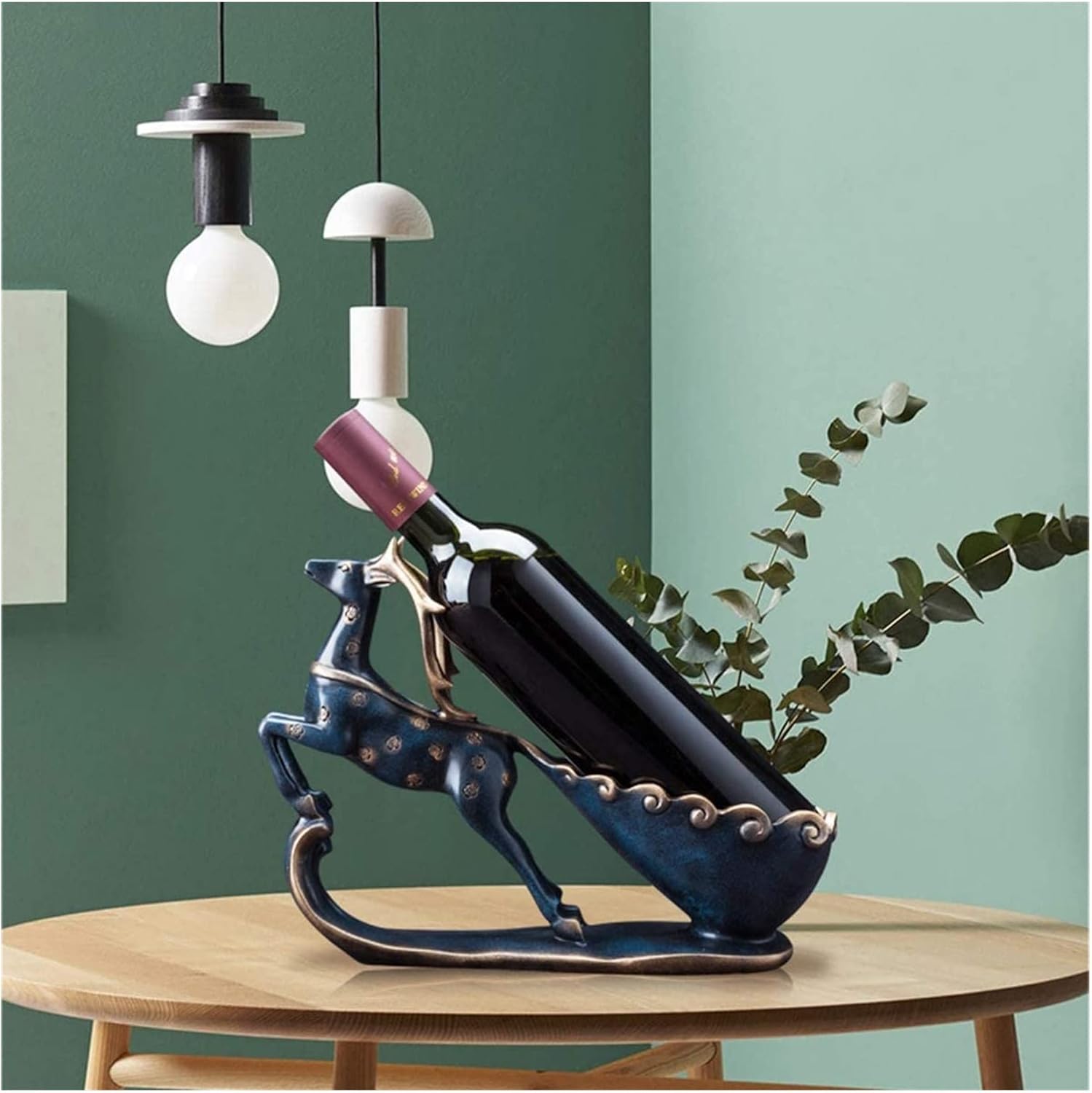 ALDEPO Painted Butterfly Wine Rack Resin Decor