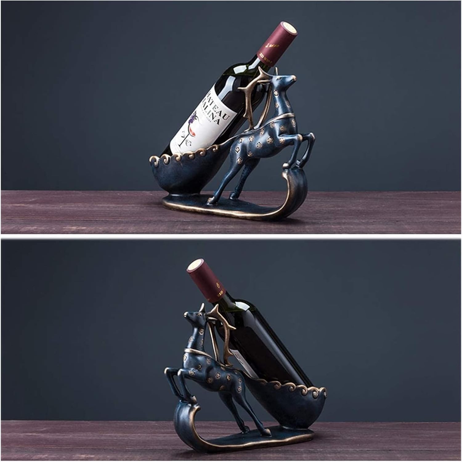 ALDEPO Painted Butterfly Wine Rack Resin Decor