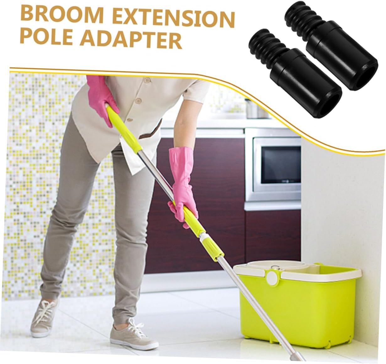 8pcs Threaded Tip Replacement for Broom and Mop Handles