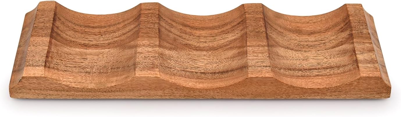EDHAS Acacia Wood Tabletop Wine Rack 1