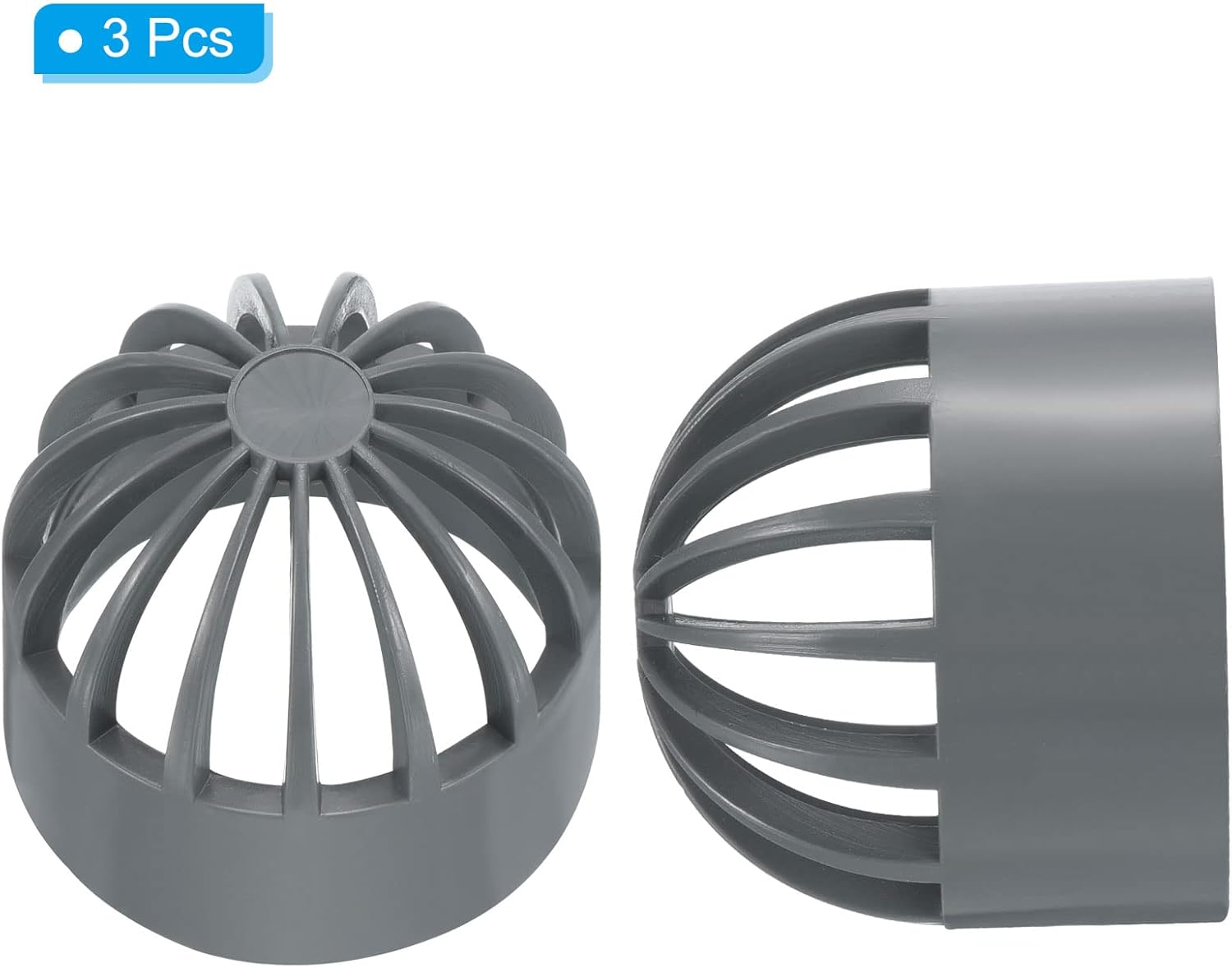 PATIKIL 40mm ID Round Drain Grate Cover UPVC Gray
