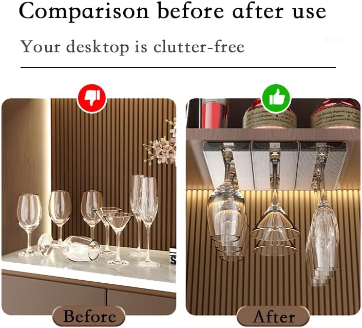 Vaisoeny 4-Pack Translucent Wine Glass Rack