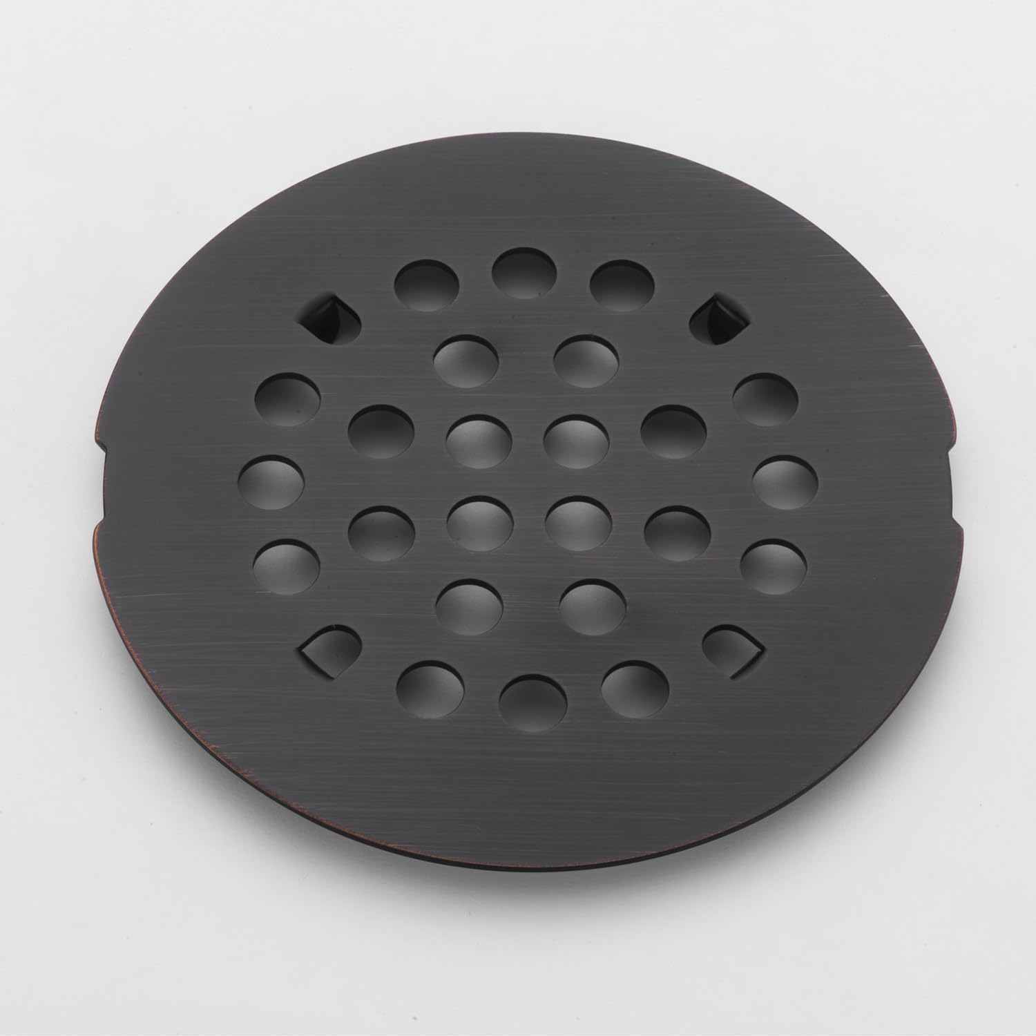 Snap-in Shower Drain Cover 4-14 Inch Oil Rubbed Bronze