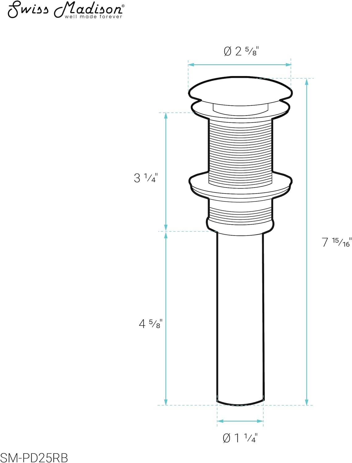 Swiss Madison Bronze Drain Strainer 175