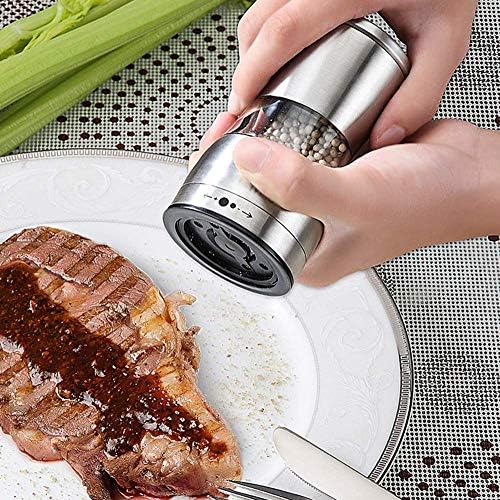 sdneNest Adjustable Salt Pepper Shaker Set