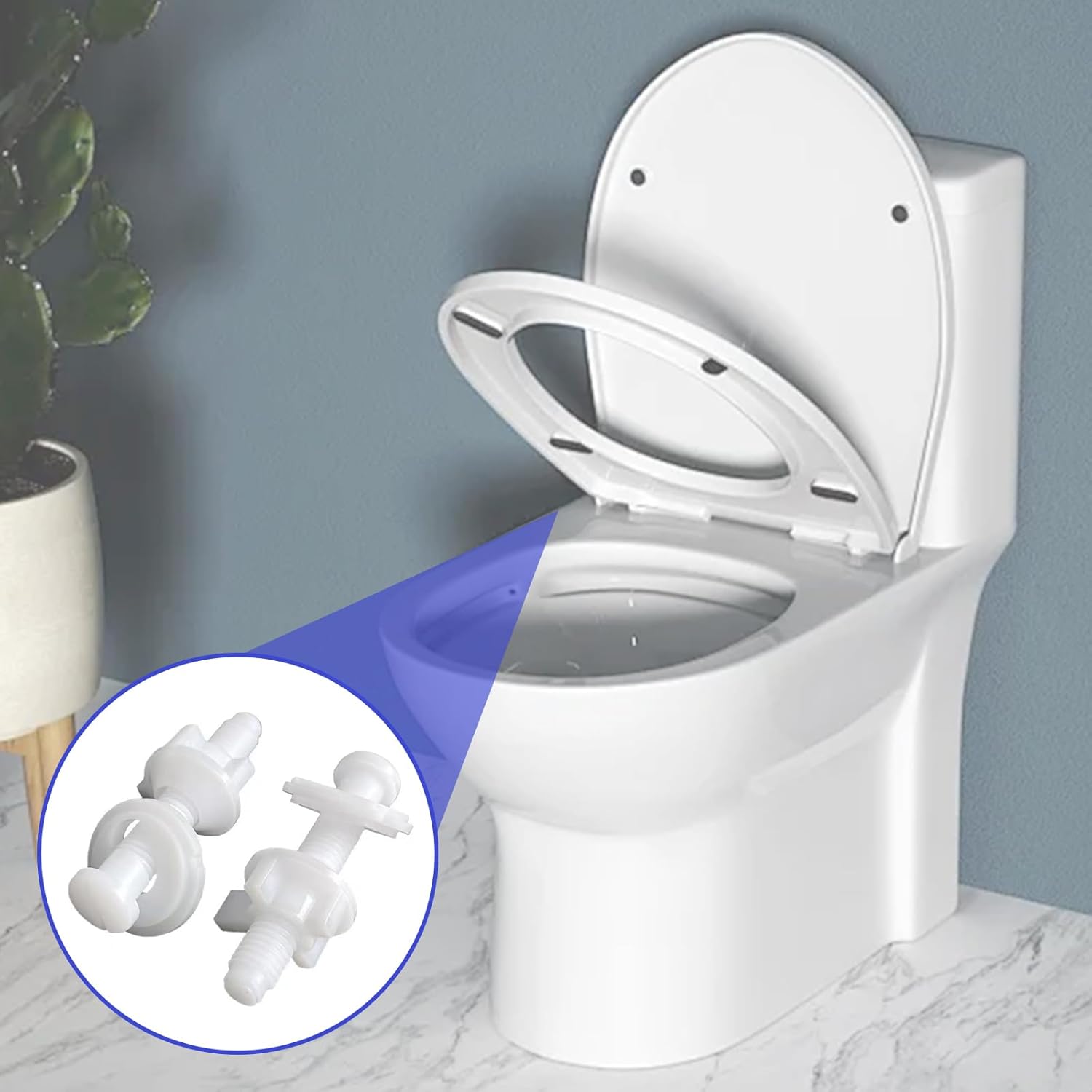 Wuffove Toilet Seat Screws Replacement Kit 4 Pieces