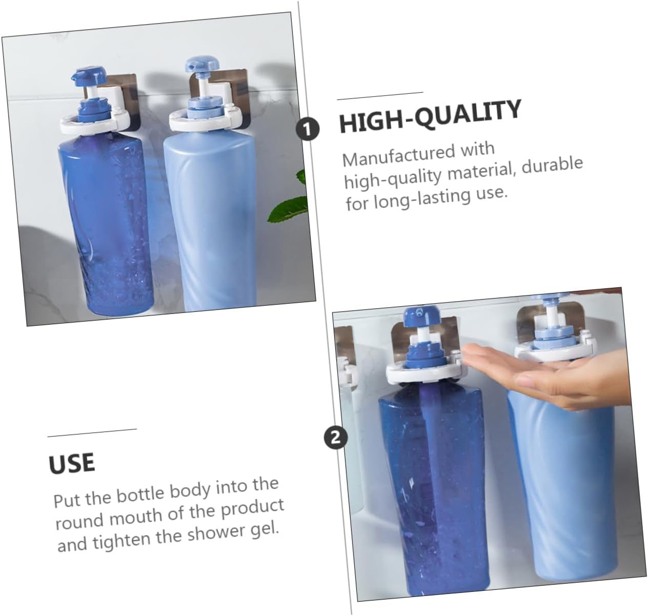 Ciieeo Wall Mounted Shampoo Gel Bottle Rack Adhesive No Holes