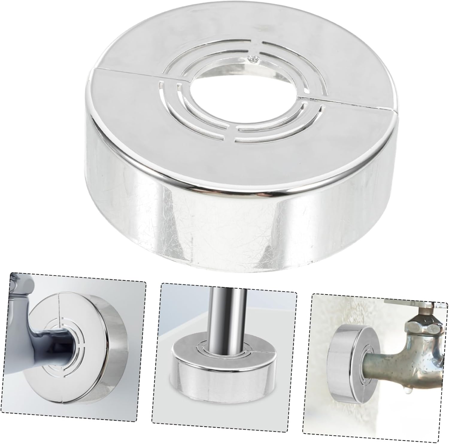 Veemoon 4pcs ABS Faucet Hole Cover Flange Plate