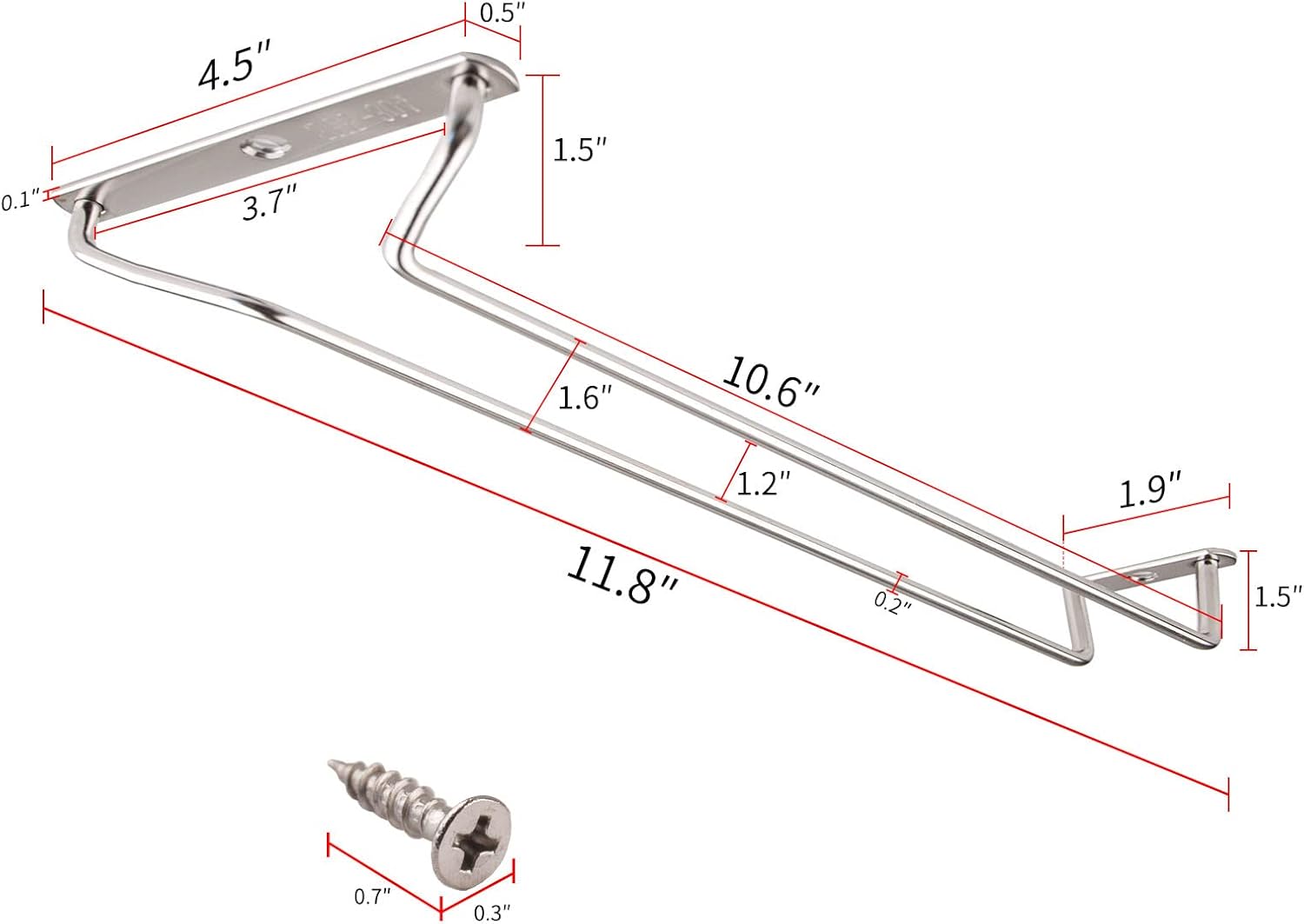 CUKE2BEET 118 Inch Stemware Rack for Cabinet Kitchen Bar