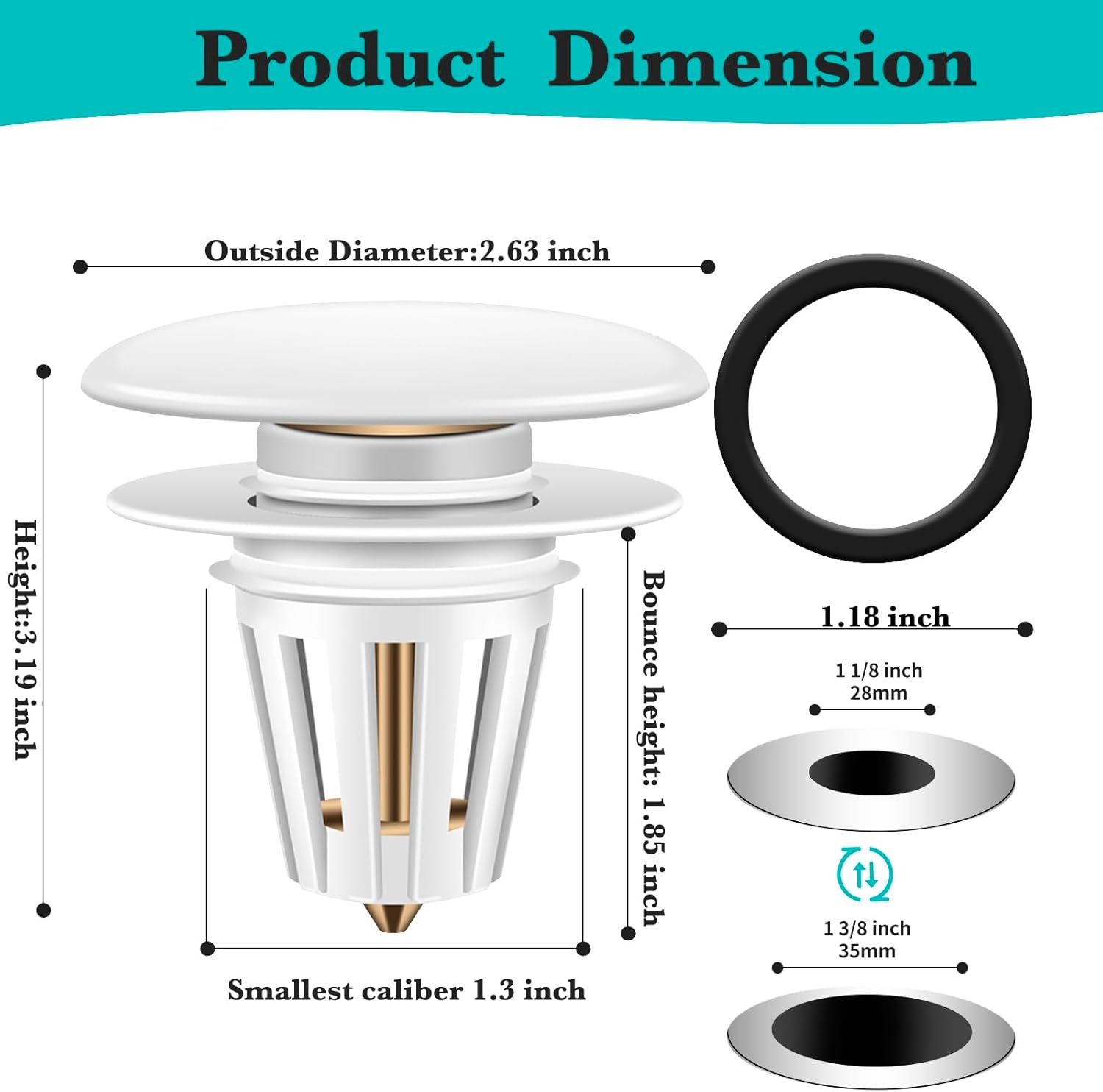 ZMyHeart Sink Drain Strainer with Hair Catcher