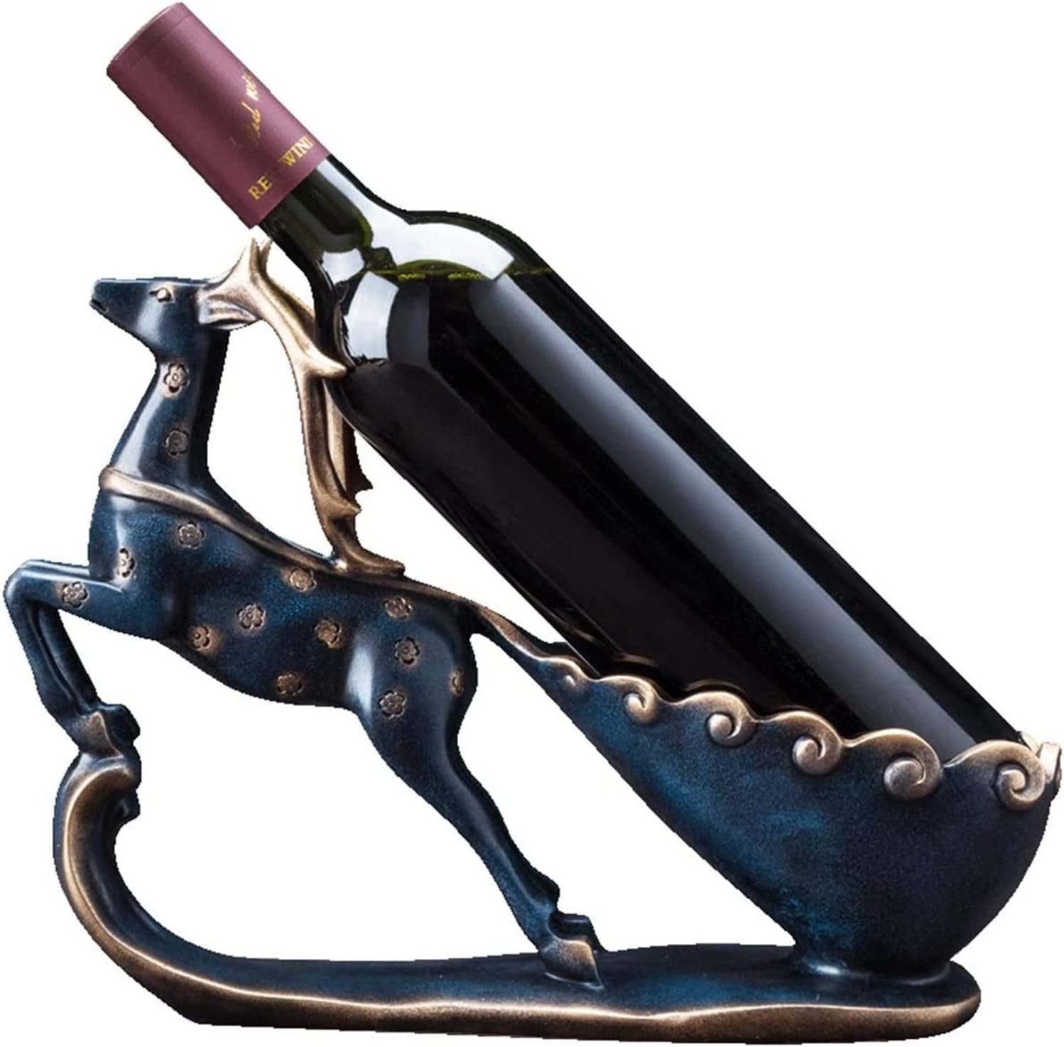 ALDEPO Painted Butterfly Wine Rack Resin Decor