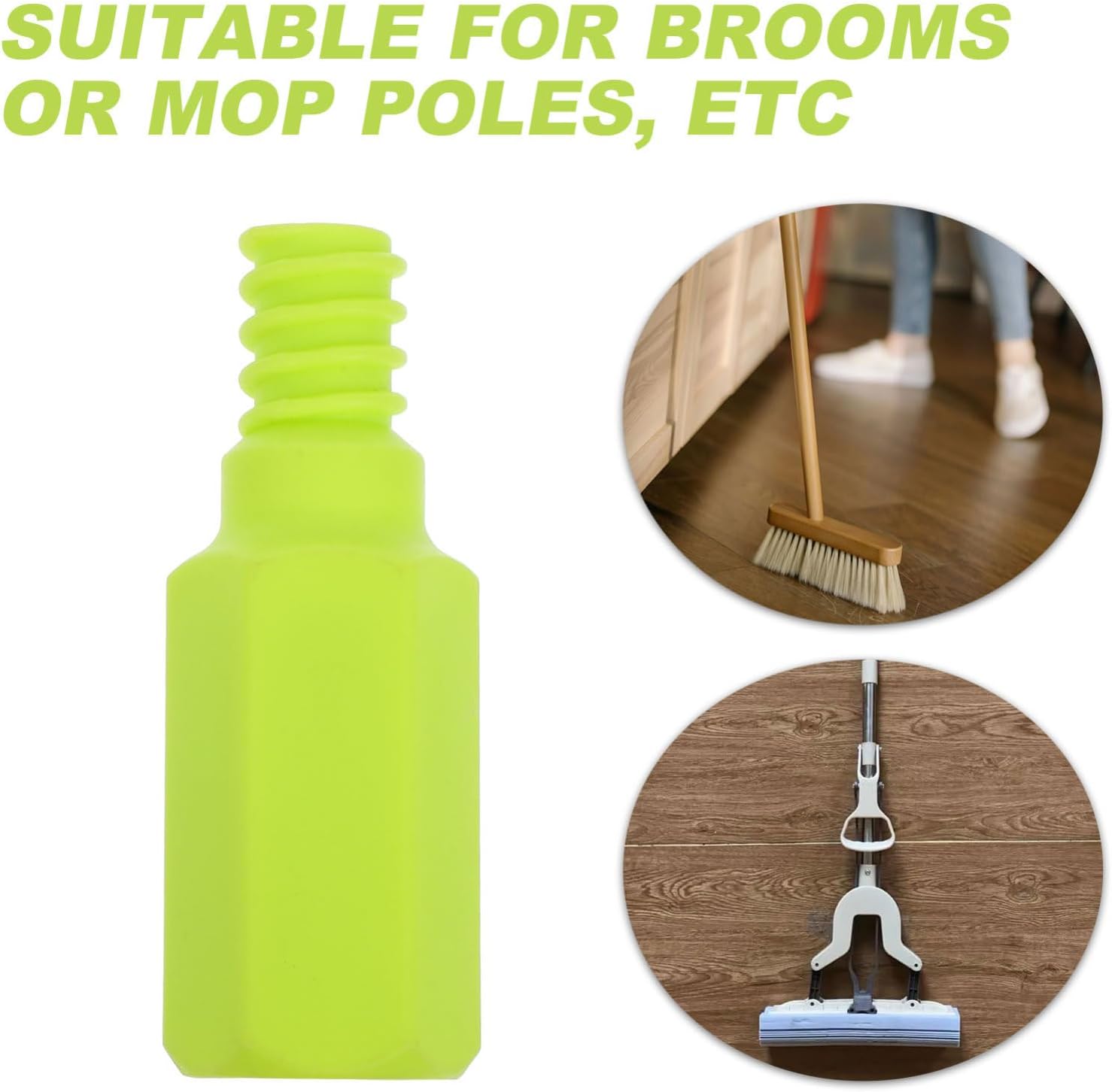 Minkissy Heavy Duty Threaded Tip Replacement for Mop Brooms