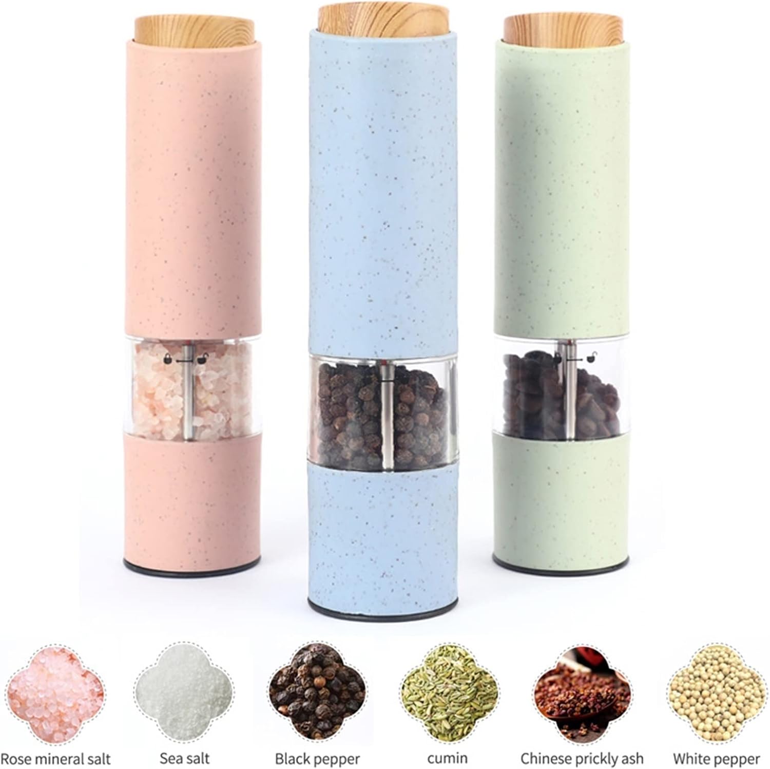 Electric Spice Grinder Set With Holder 2PCS