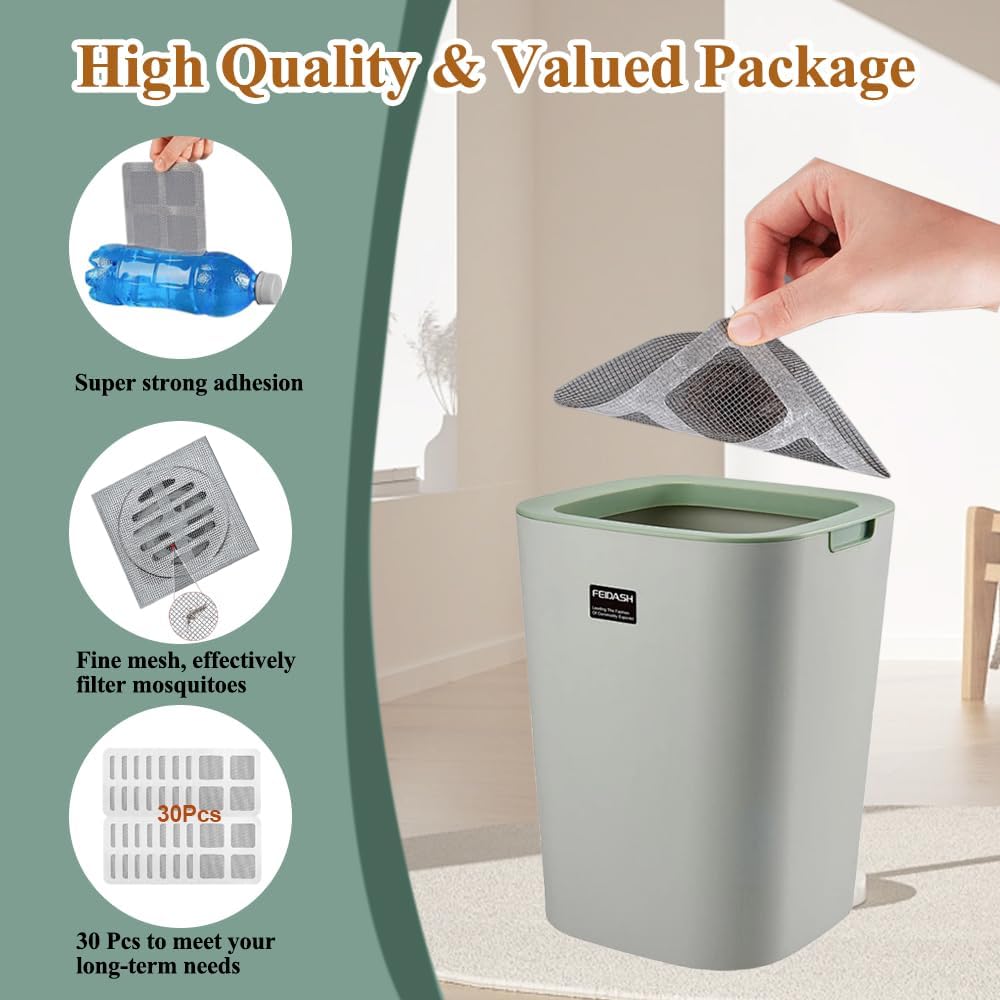 Zengerent 50Pc Drain Hair Catcher Mesh Stickers for Bathroom Bathtub Kitchen