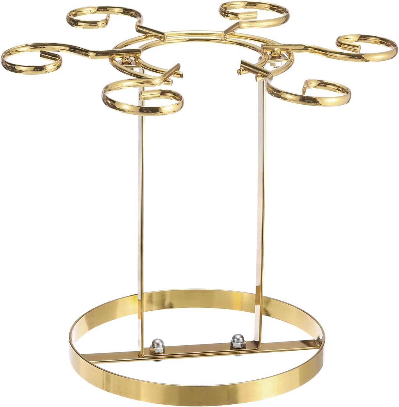 Stylish Gold Wine Glass Holder with 6 Hooks