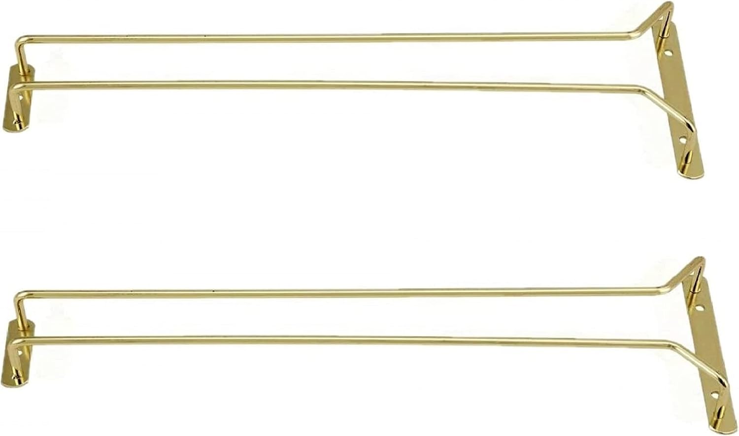TrueCraftware 24-Inch Brass Stemware Rack Set of 2