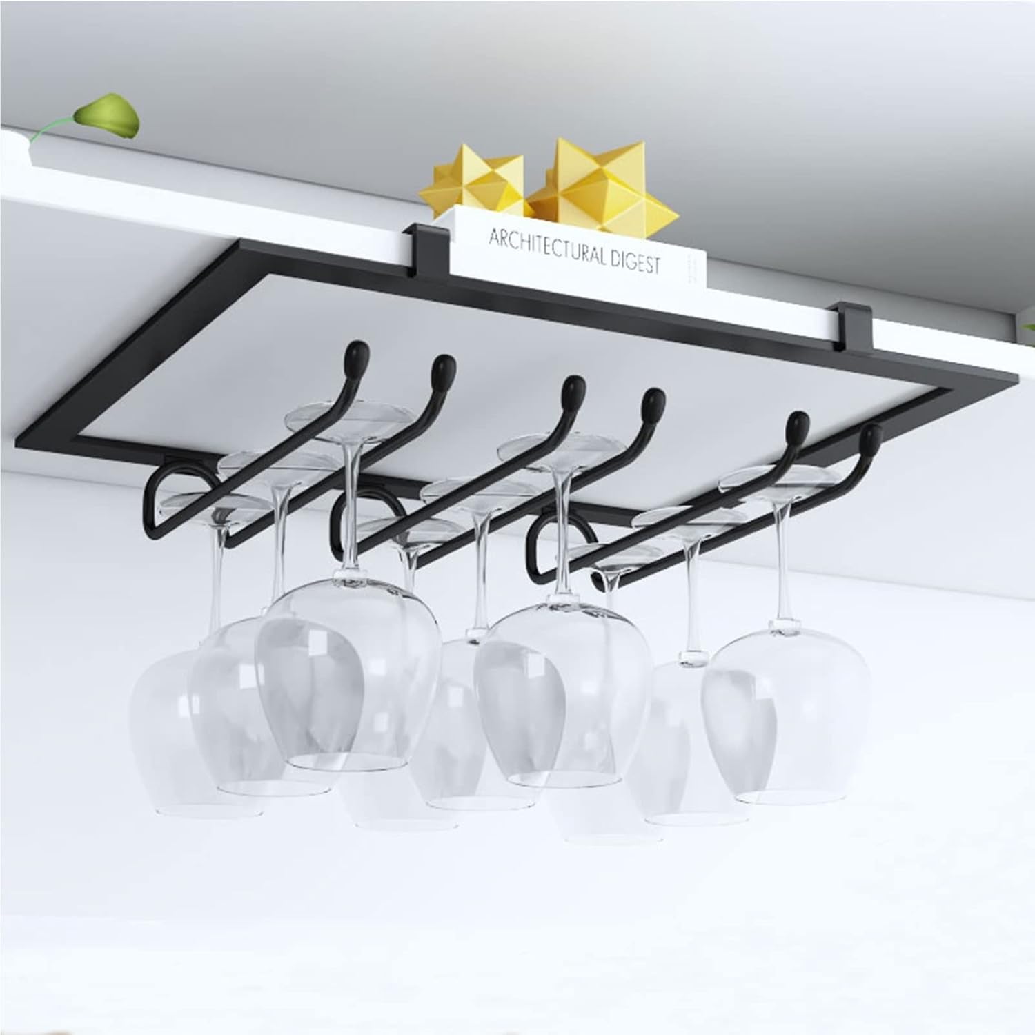 Suuim Hanging Wine Glass Holder for Bar Kitchen Restaurants