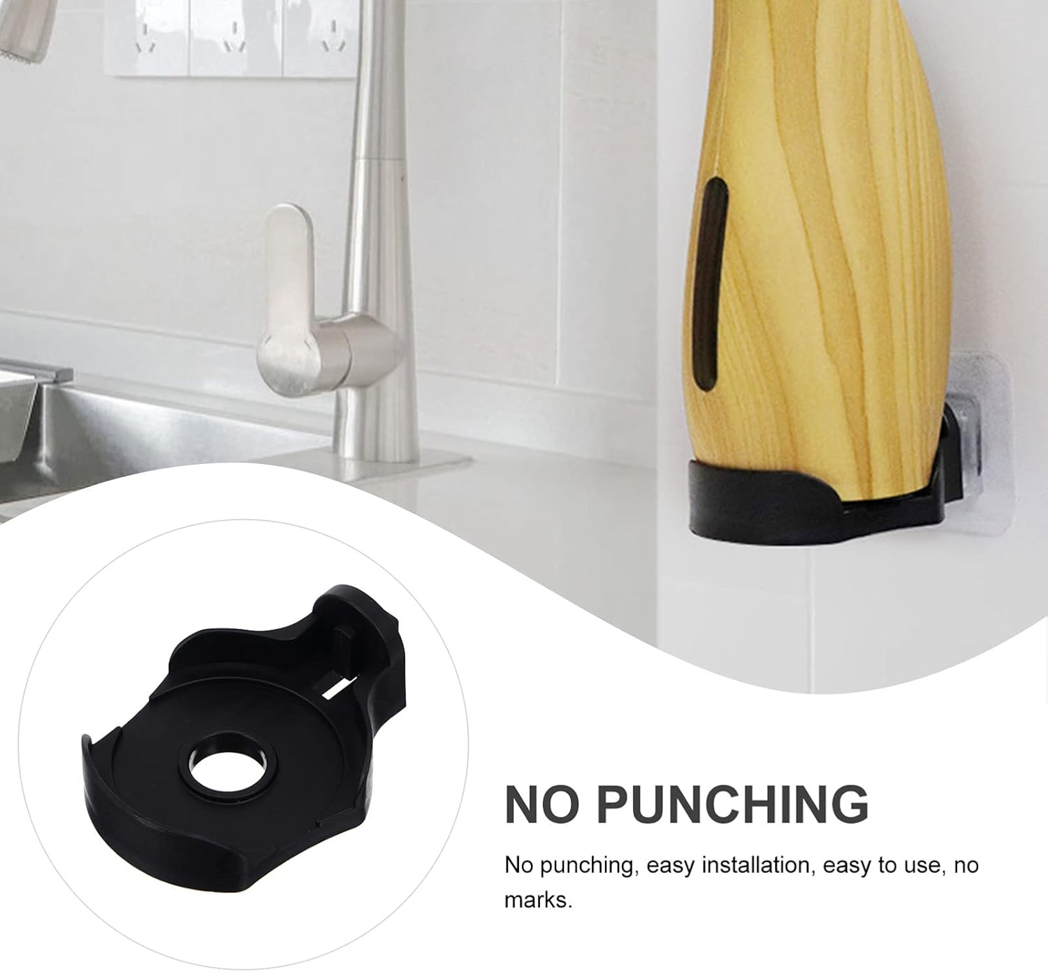 Healifty 2-Piece Wall Soap Holder for Phone Washing and Storage