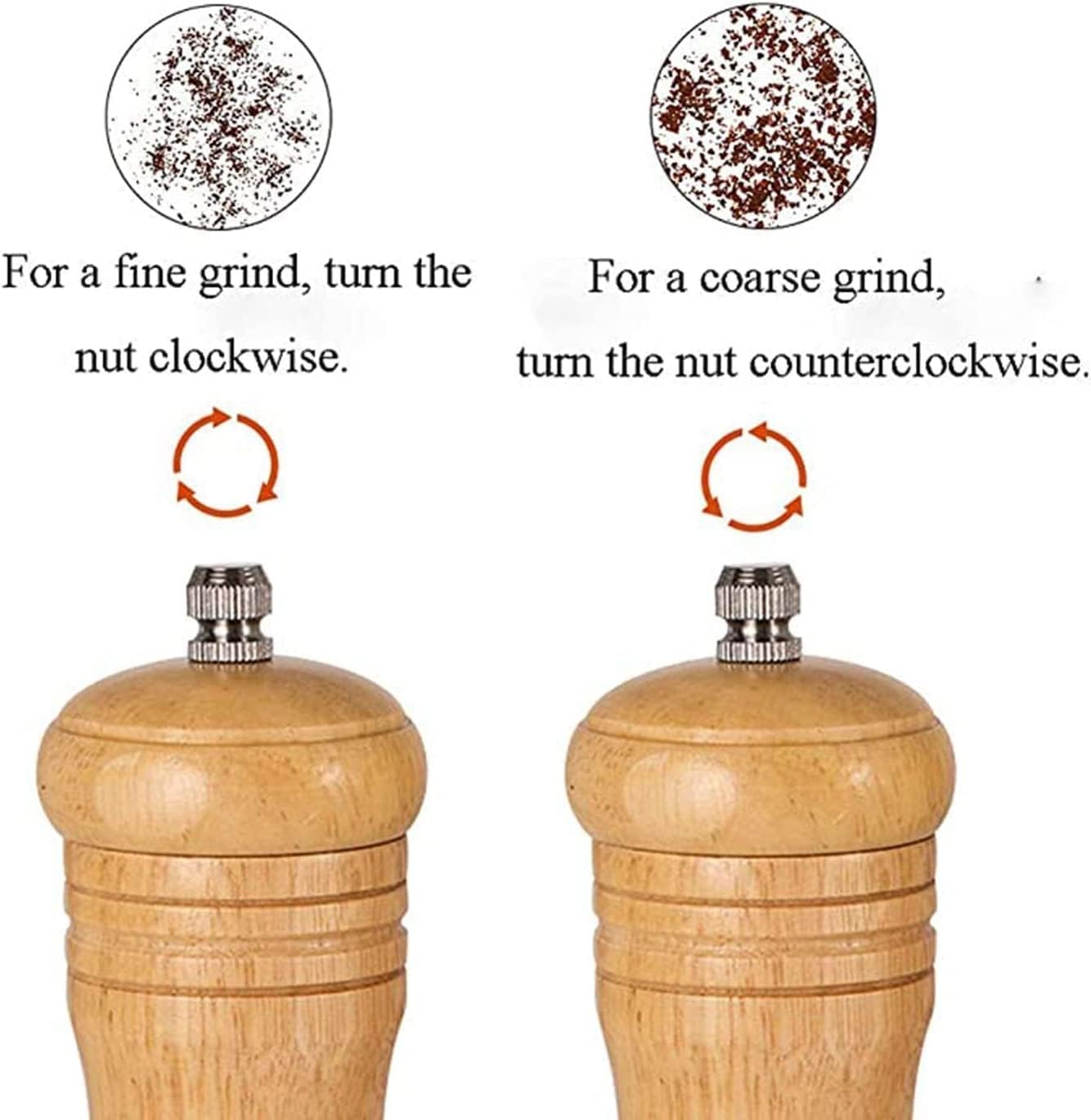 TIANYUU Salt Pepper Grinder Set - Pack of 2