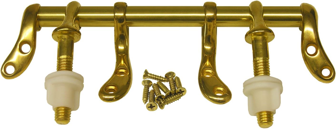 LASCO 14-1053 Polished Brass Toilet Seat Hinge with Bolts and Nuts