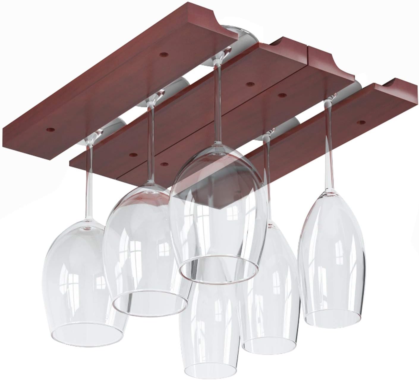 Rustic State Vigo 2 Sectional Wood Stemware Rack