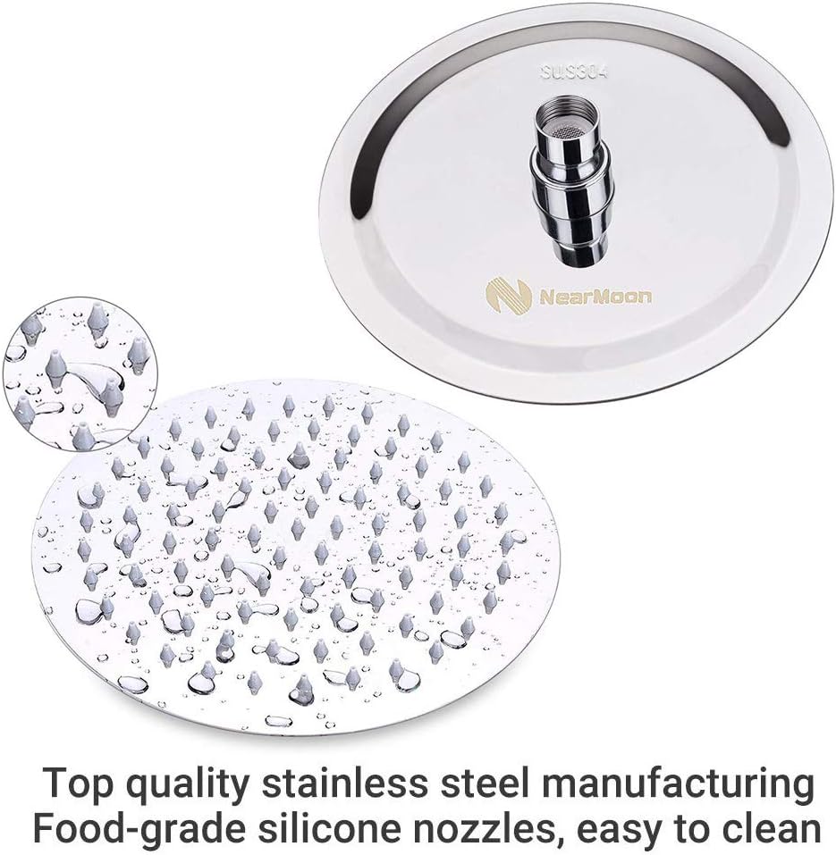 NearMoon Rain Shower Head with 11 Adjustable Arm 1