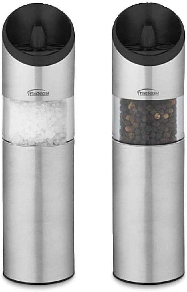 Trudeau Graviti Battery Operated Salt Pepper Mill Set