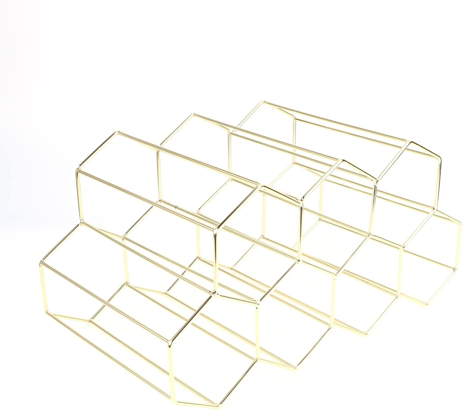 Hemoton 7-Bottle Metal Wine Display Rack