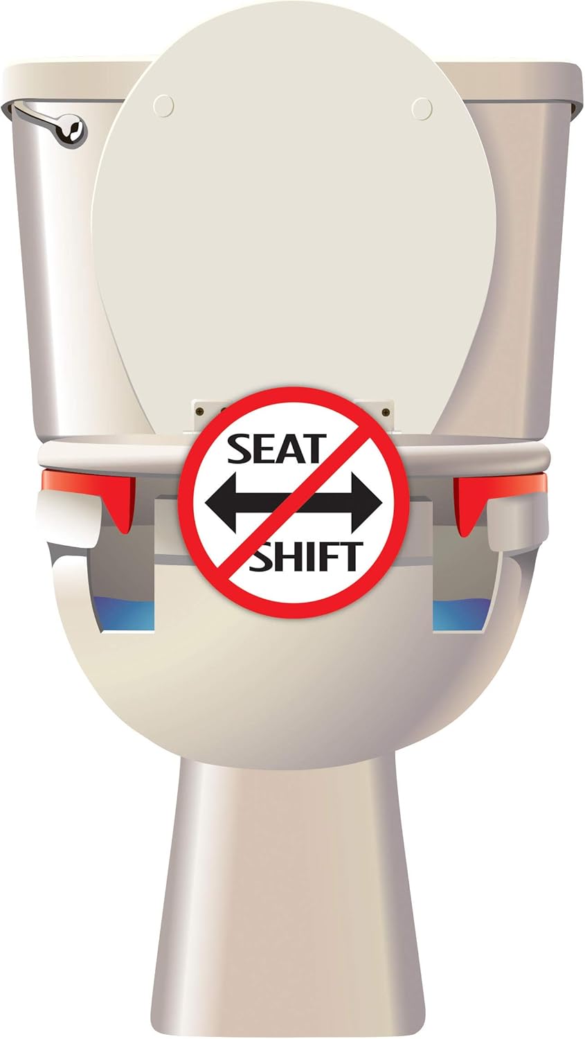 COMPAC HOME Safe-T-Bumpers - Toilet Seat Stabilizers 2 Count White