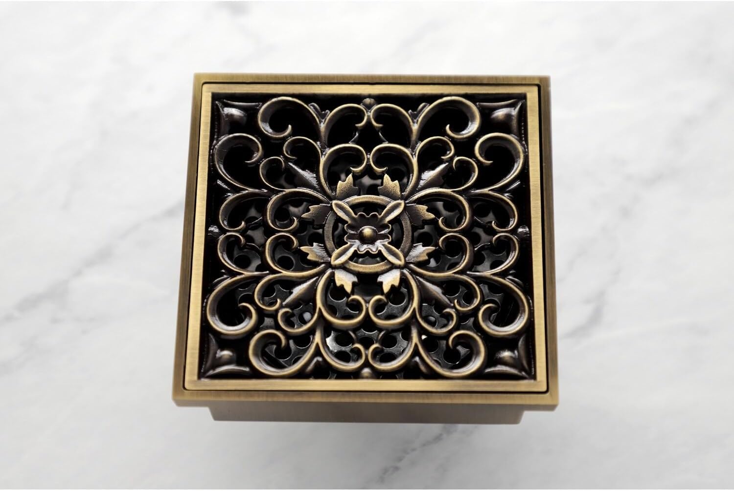 Kingston Brass Watercourse Scroll Drain Strainer 4 Square Grid