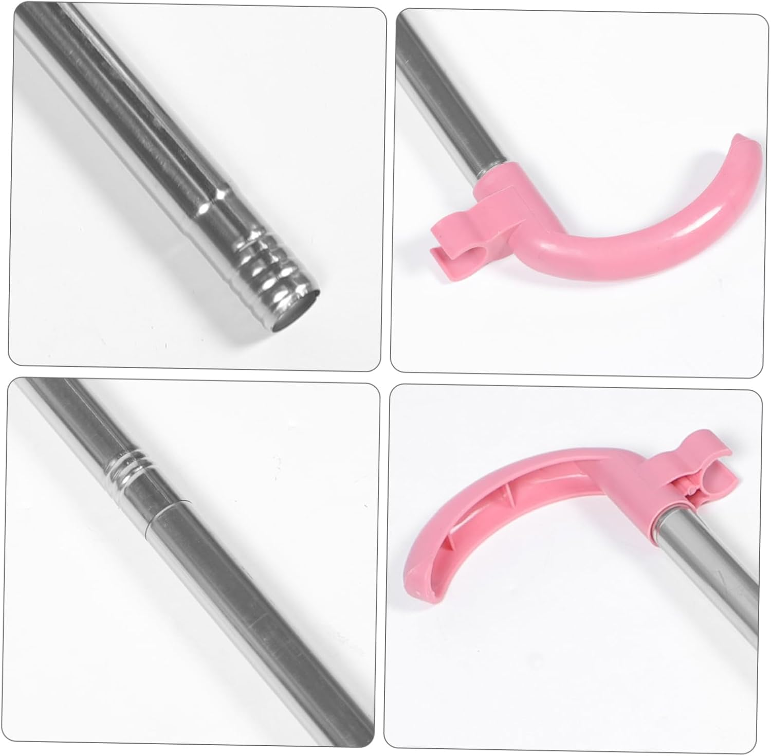 3pcs Sturdy Stainless Steel Dust Pan Handle Set